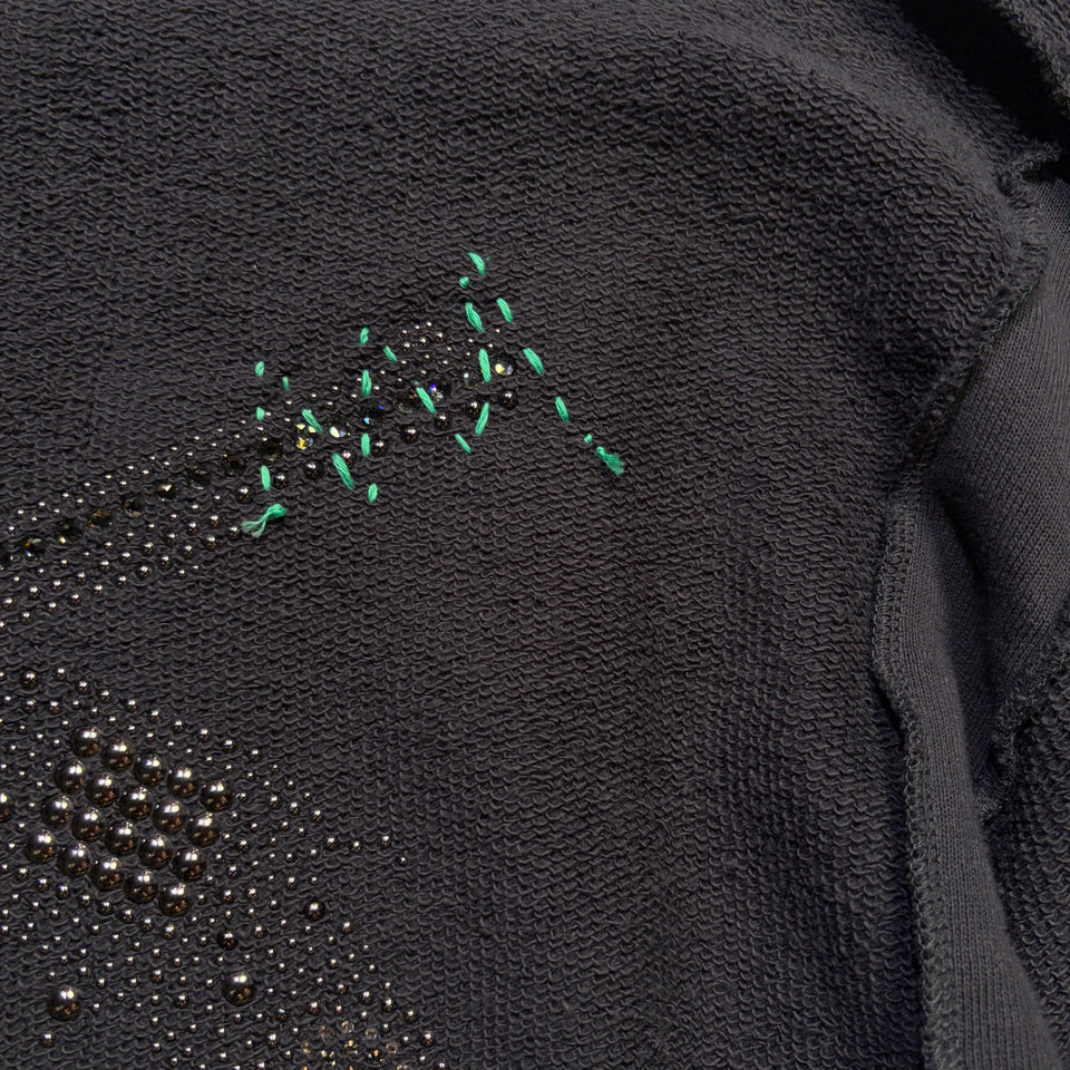 画像をギャラリービューアに読み込む, JunAle SASHIKO SWEATSHIRT CROSSGUN METAL / GRAY