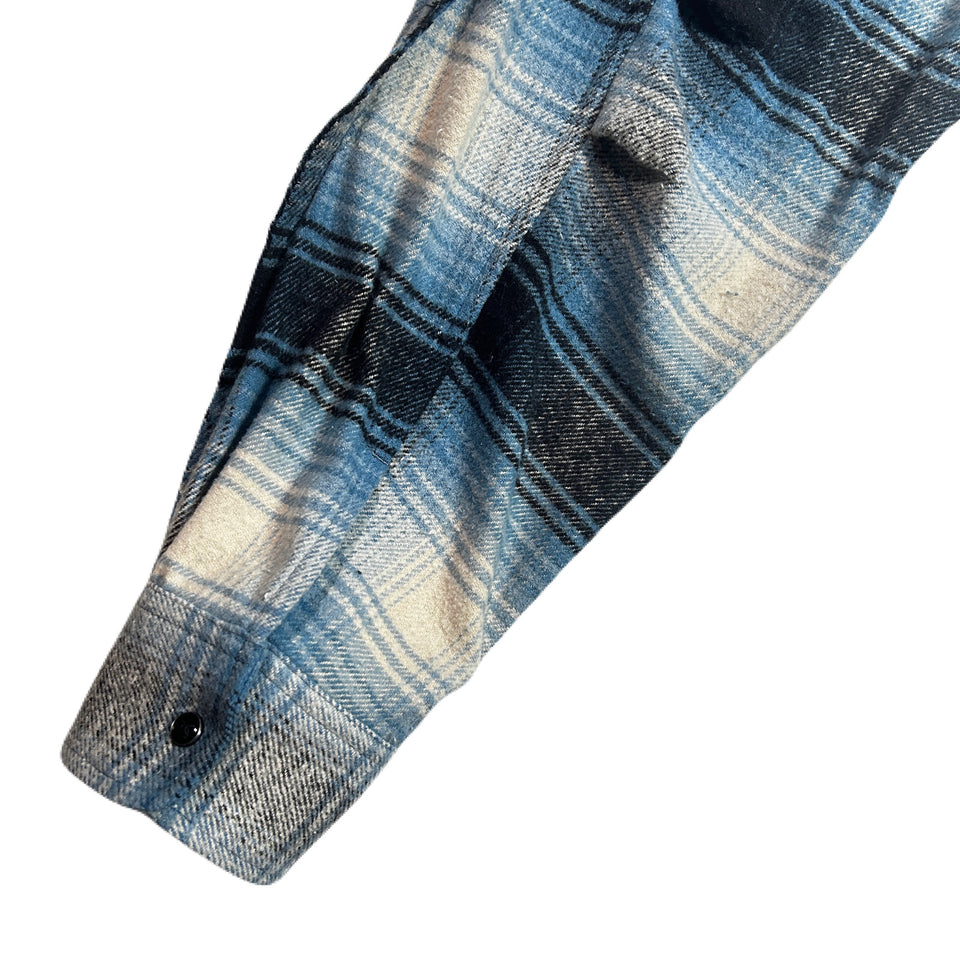 画像をギャラリービューアに読み込む, LIMITED EDITION COTTON SILK CHECK SHIRT / SAX BLUE