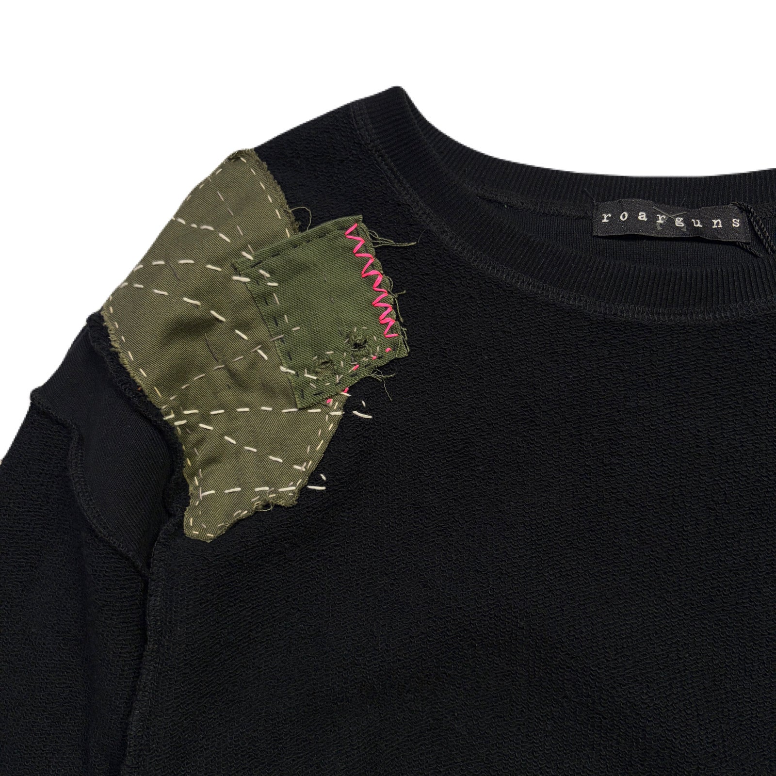 画像をギャラリービューアに読み込む, JunAle SASHIKO SWEATSHIRT CROSSGUN METAL / BLACK