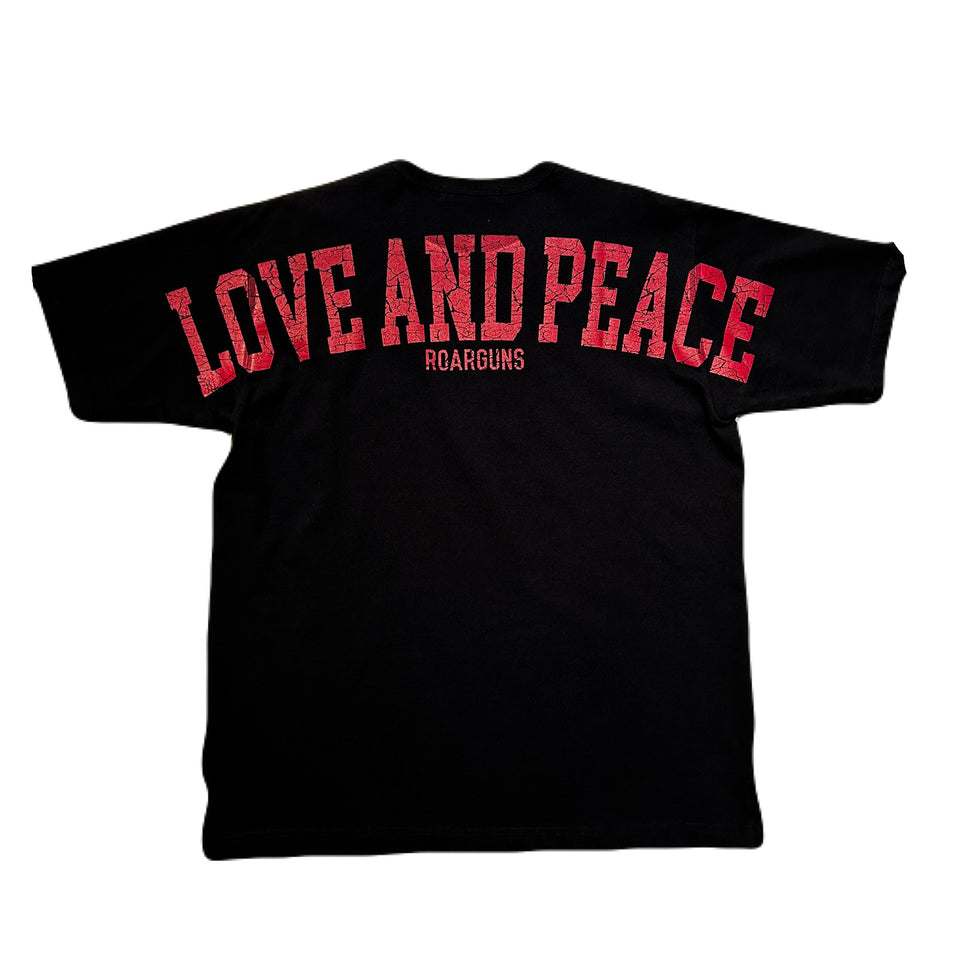 将图片加载到图库查看器，LOVE AND PEACE LOGO T / BLACK