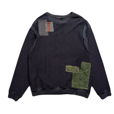 JunAle SASHIKO SWEATSHIRT CROSSGUN METAL / GRAY