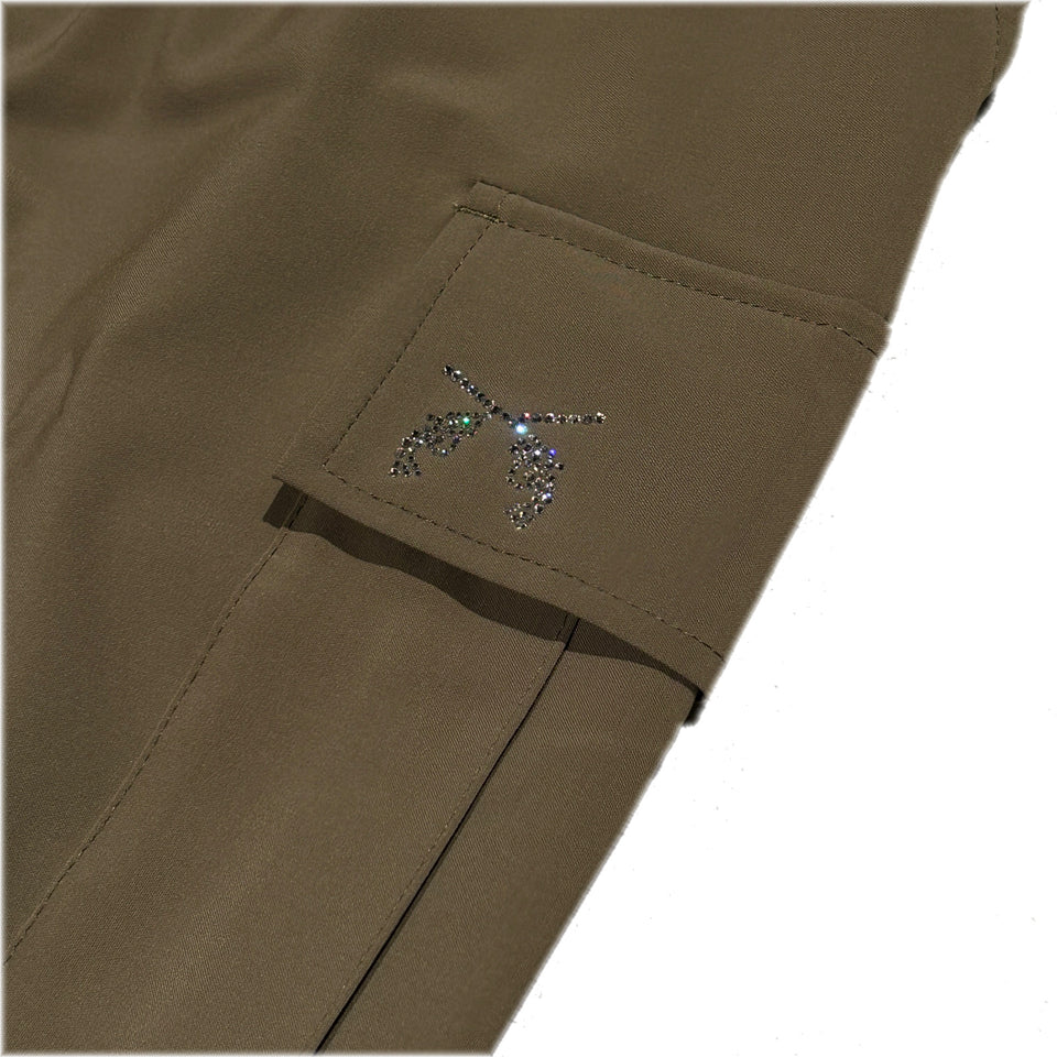 将图片加载到图库查看器，STRETCH TAPERED CARGO PANTS / KHAKI
