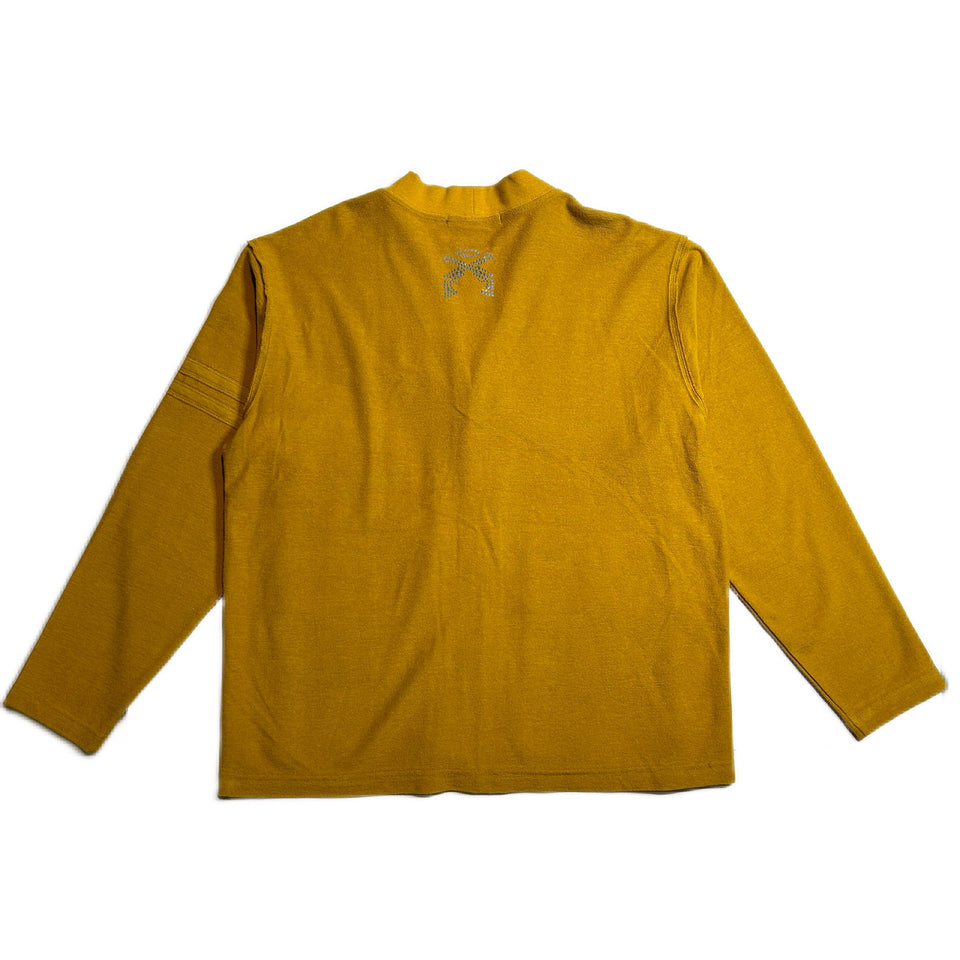 将图片加载到图库查看器，COLLAGE LOGO RETARD CARDIGAN / YELLOW