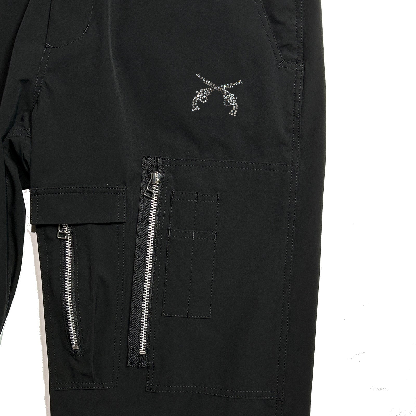 Load image into Gallery viewer, ２WAY STRETCH ZIP PANTS / BLACK