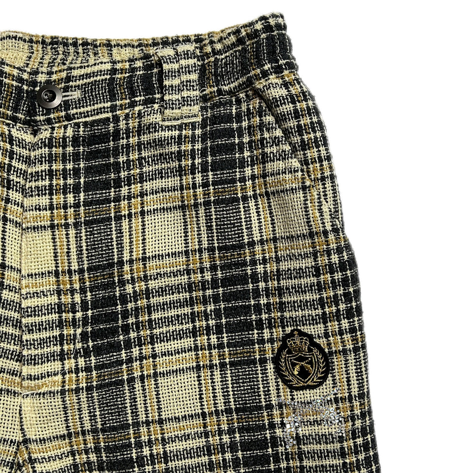 Load image into Gallery viewer, PANAMA CHECK SHORTS EMBLEM CROSSGUN / BEIGE