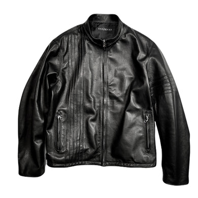 COW LEATHER JACKET / BLACK