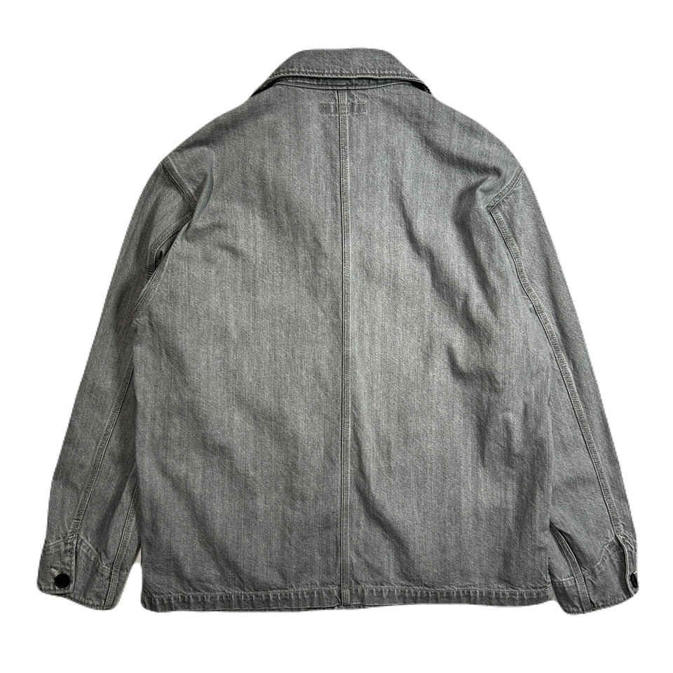 将图片加载到图库查看器，BLEACH DENIM JACKET CRYSTAL / BLACK