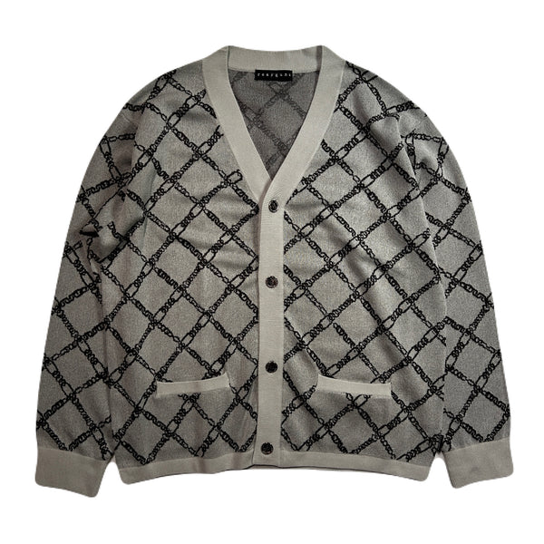 CHAIN JACQUARD CARDIGAN / GRAY