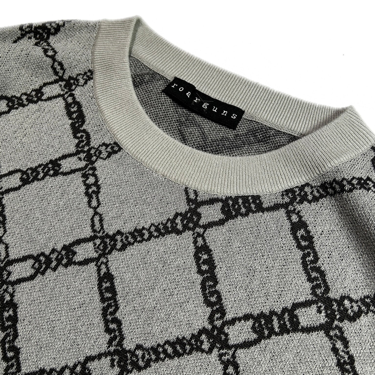 画像をギャラリービューアに読み込む, CHAIN JACQUARD KNIT / GRAY