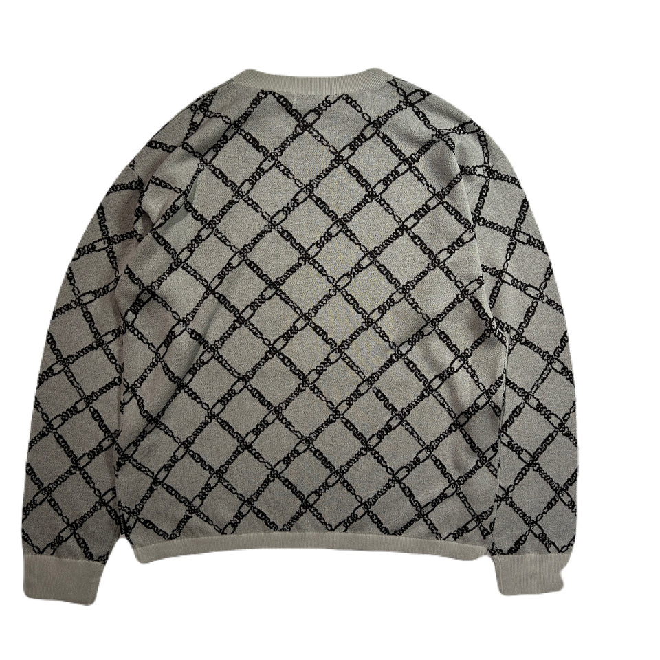 画像をギャラリービューアに読み込む, CHAIN JACQUARD KNIT / GRAY