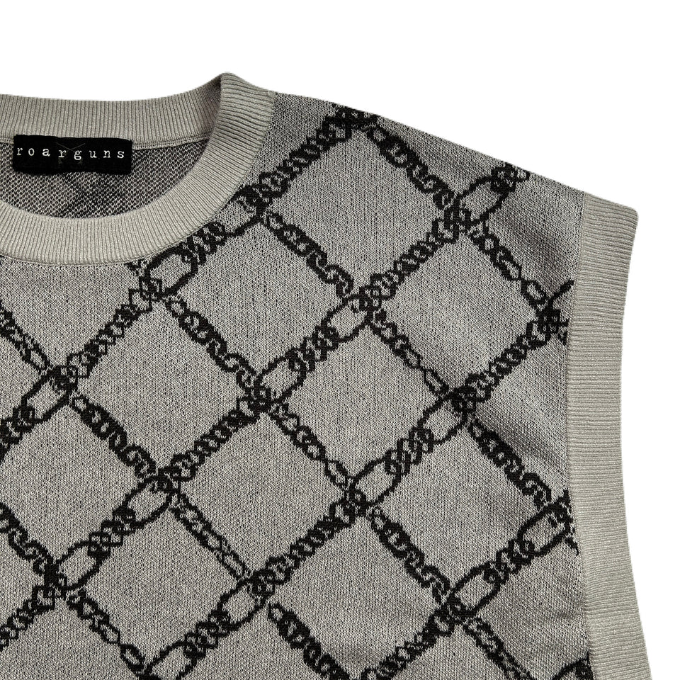 将图片加载到图库查看器，WOMENS CHAIN JACQUARD KNIT / GRAY