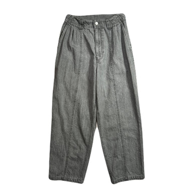WOMENS BLEACH DENIM PANTS / BLACK