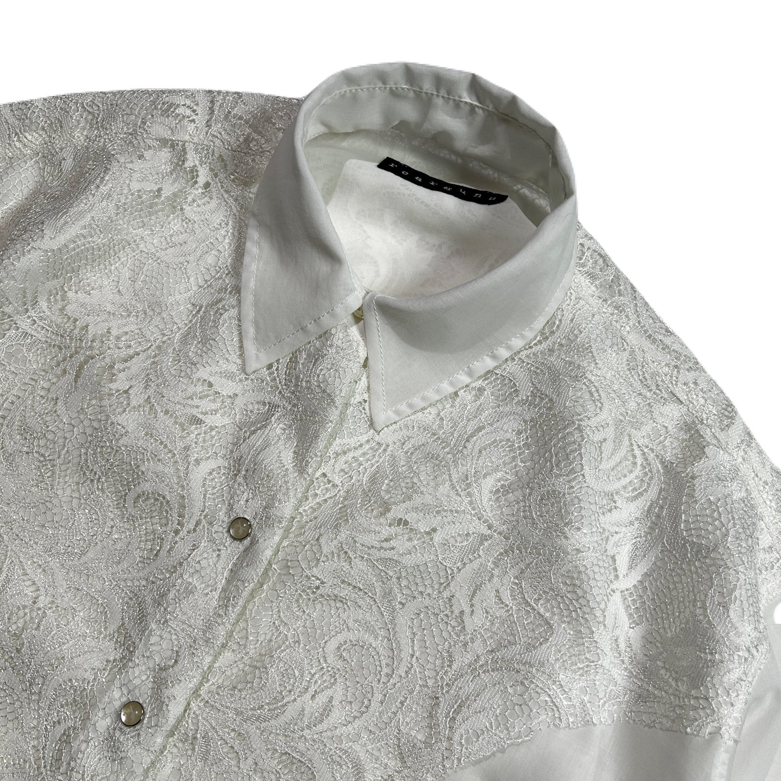 Load image into Gallery viewer, WOMENS LACE WESTERN SHIRT / WHITE