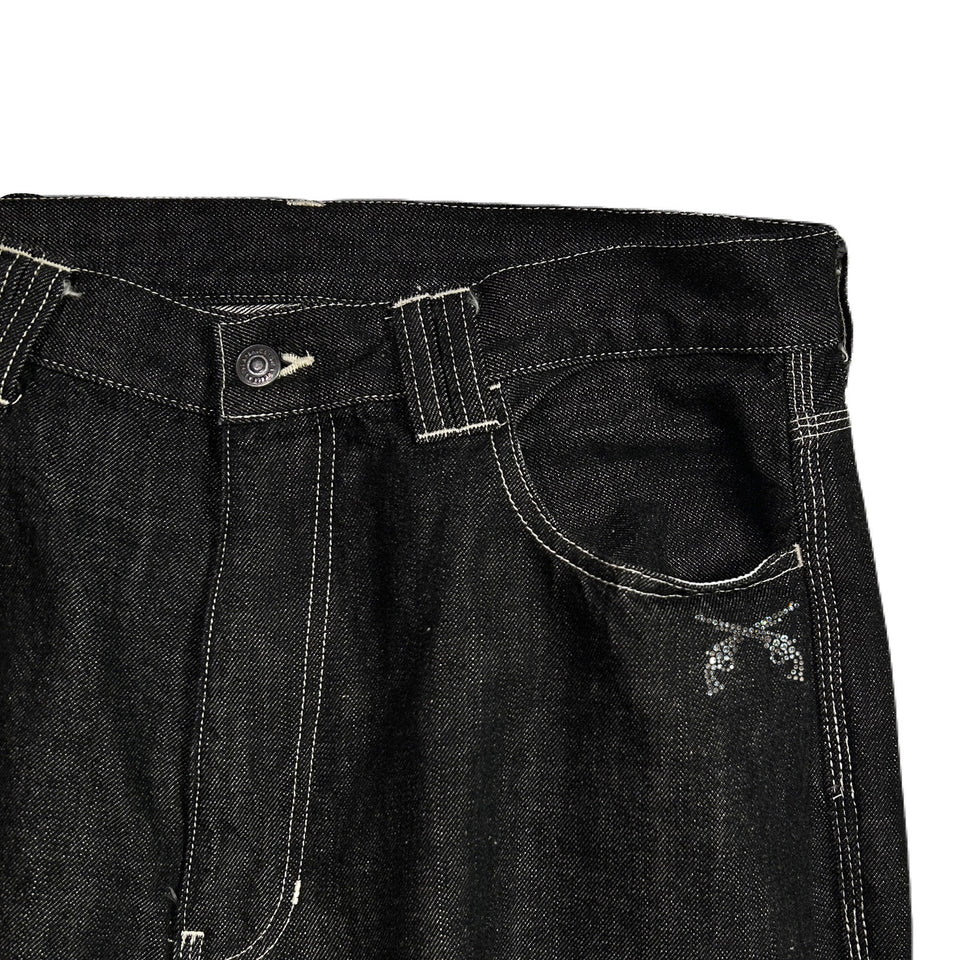 画像をギャラリービューアに読み込む, ONE WASH DENIM PANTS CRYSTAL / BLACK