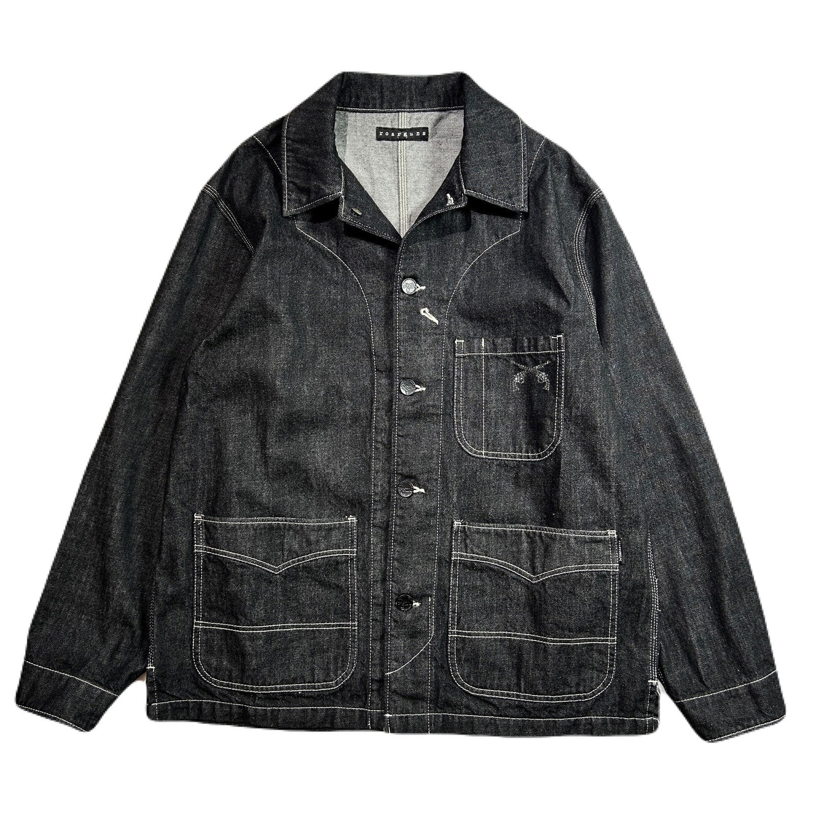 将图片加载到图库查看器，ONEWASH DENIM JACKET CRYSTAL / BLACK