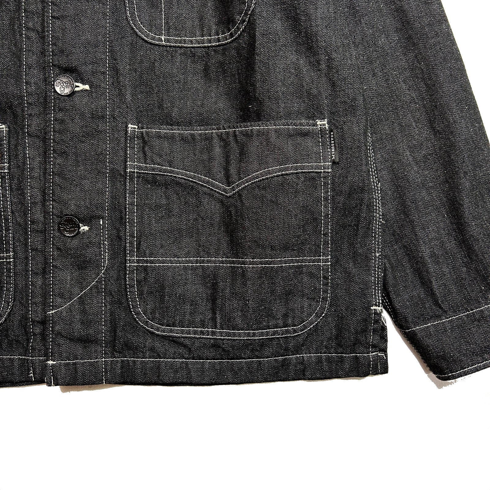 将图片加载到图库查看器，ONEWASH DENIM JACKET CRYSTAL / BLACK