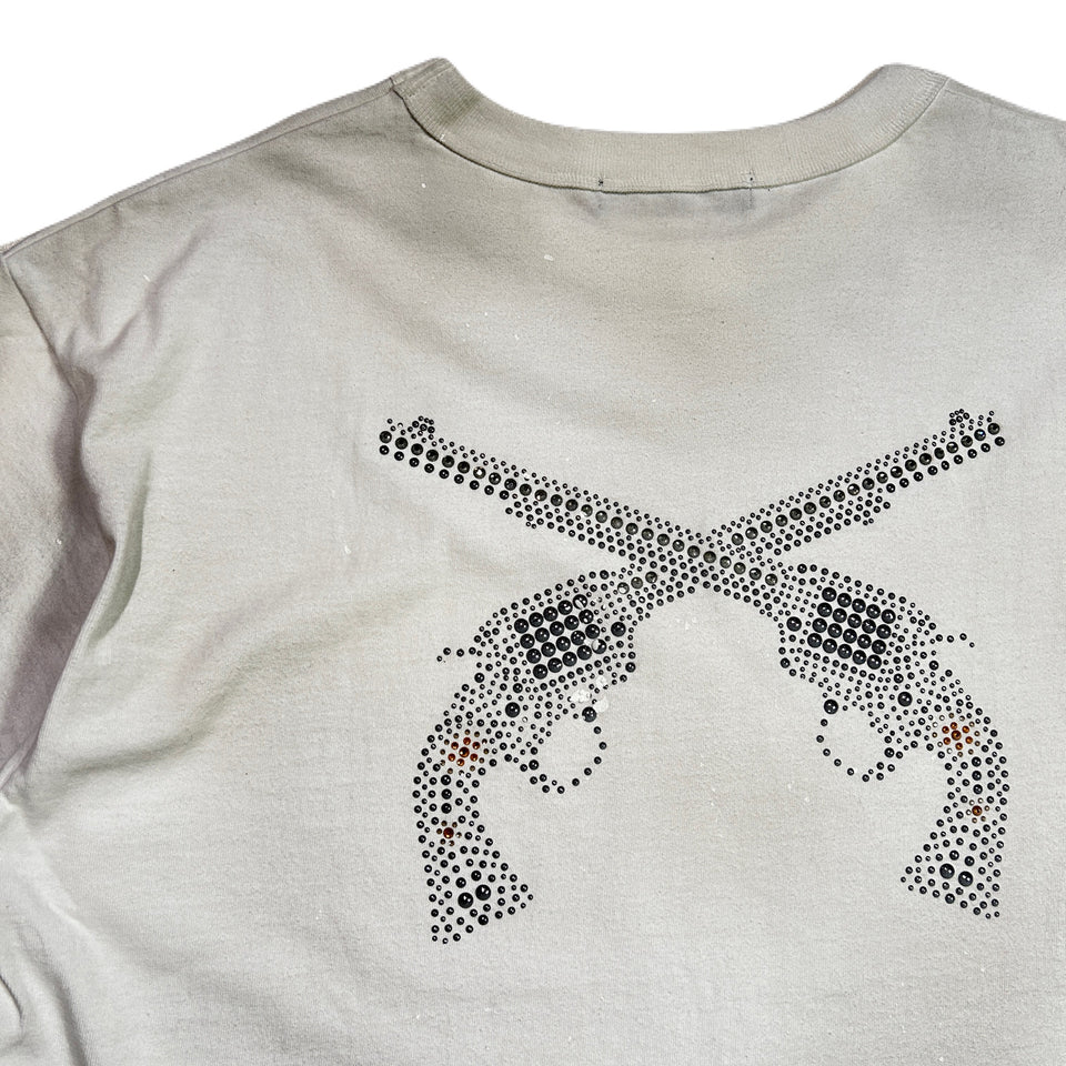 将图片加载到图库查看器，CROSSGUN METAL T-SHIRT / WHITE