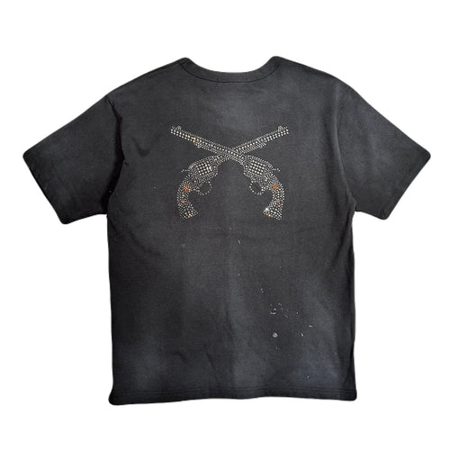 CROSSGUN CRYSTAL T-SHIRT / BLACK