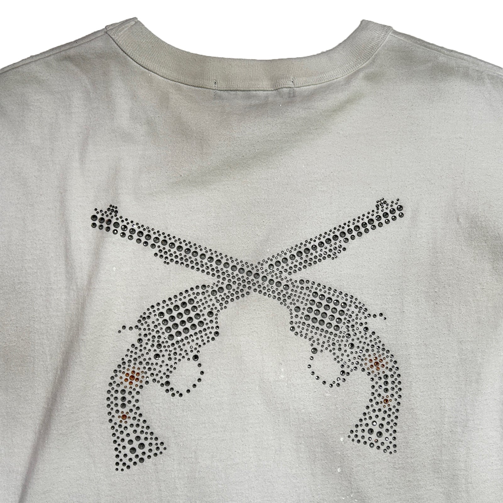 Load image into Gallery viewer, CROSSGUN CRYSTAL T-SHIRT / WHITE