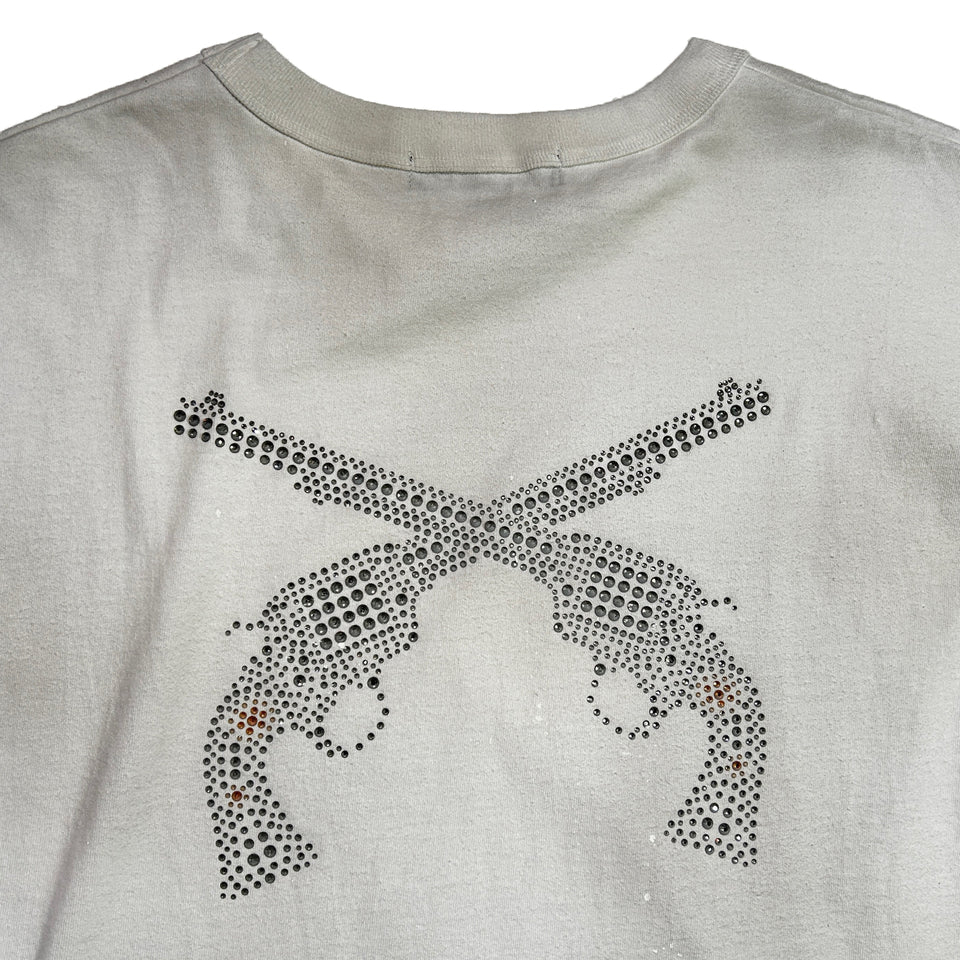 Load image into Gallery viewer, CROSSGUN CRYSTAL T-SHIRT / WHITE