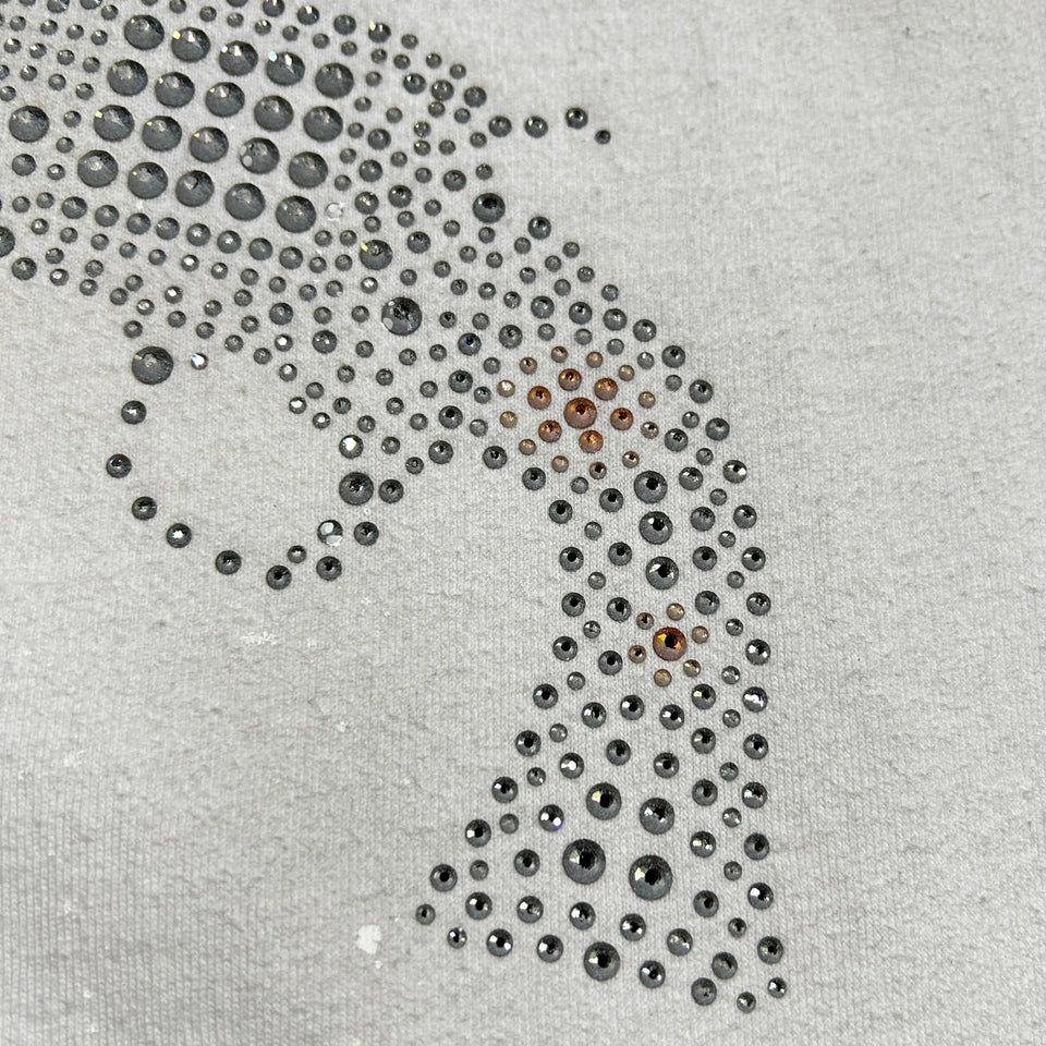 Load image into Gallery viewer, CROSSGUN CRYSTAL T-SHIRT / WHITE