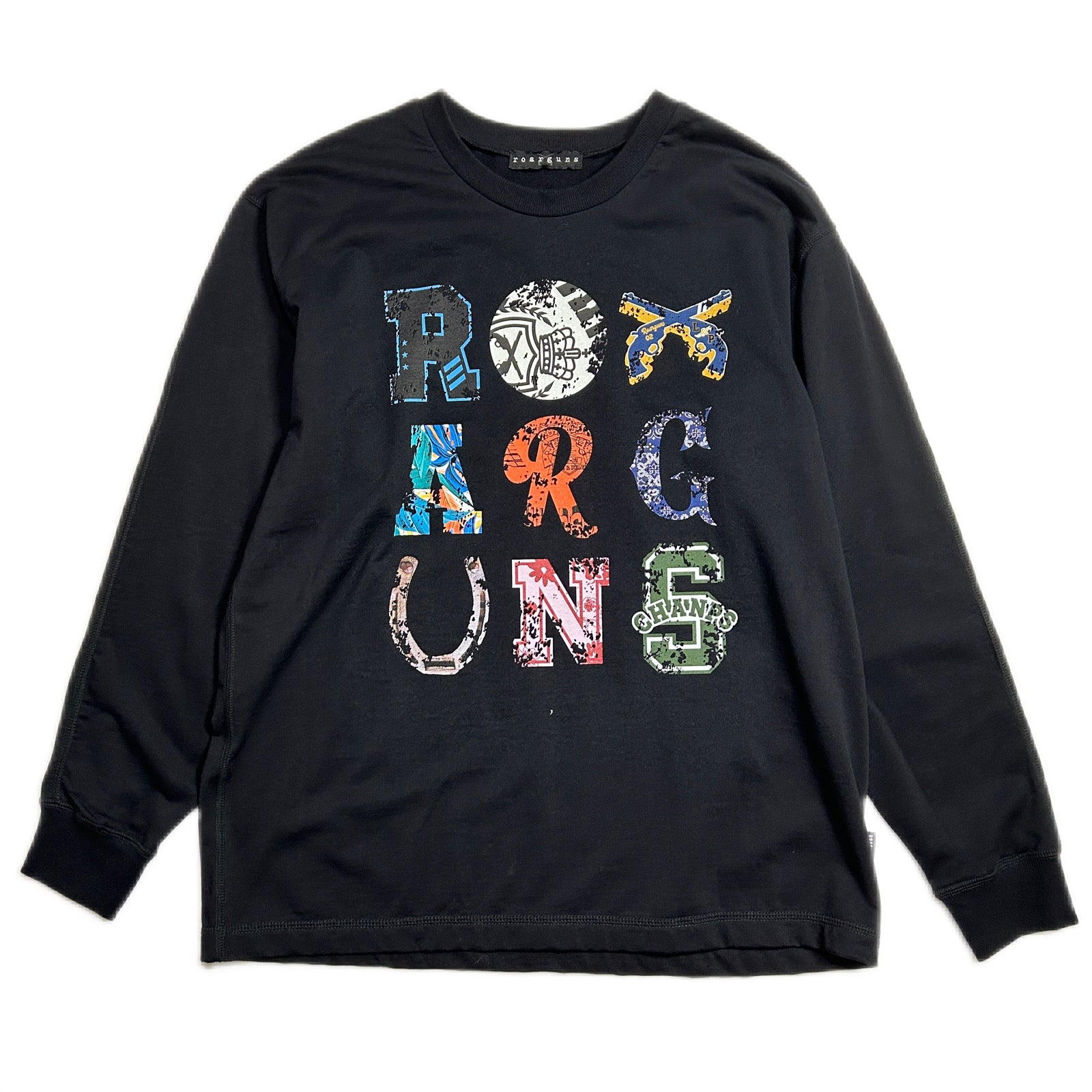Load image into Gallery viewer, COLLAGE ROARGUNS PRINT T / BLACK