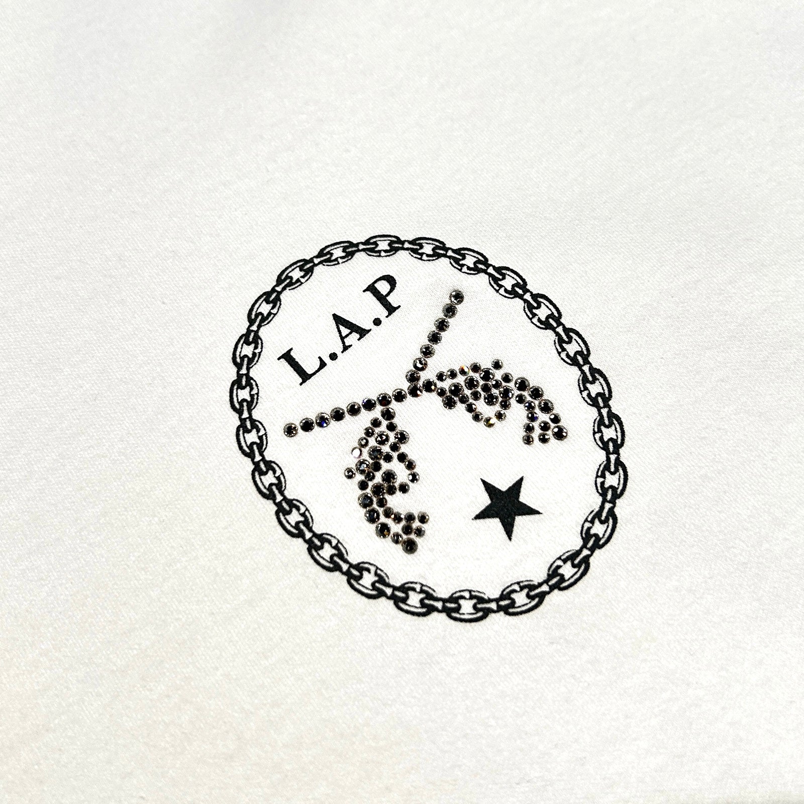 Load image into Gallery viewer, CHAIN PRINT CROSSGUN T-SHIRT / WHITE