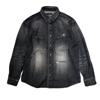 11.9oz DENIM SHIRT CRYSTAL / BLACK