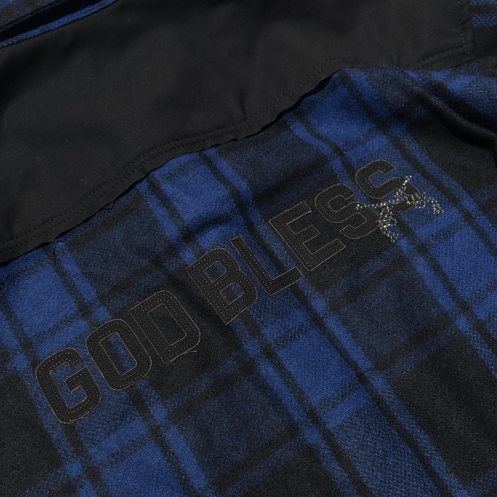 Load image into Gallery viewer, GOD BLESS FLANNEL CHECK SHIRT / BLUE