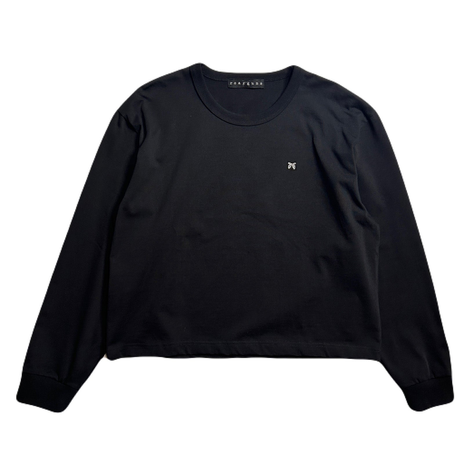 将图片加载到图库查看器，WOMEN MINI CROSSGUN LONG SLEEVE T / BLACK