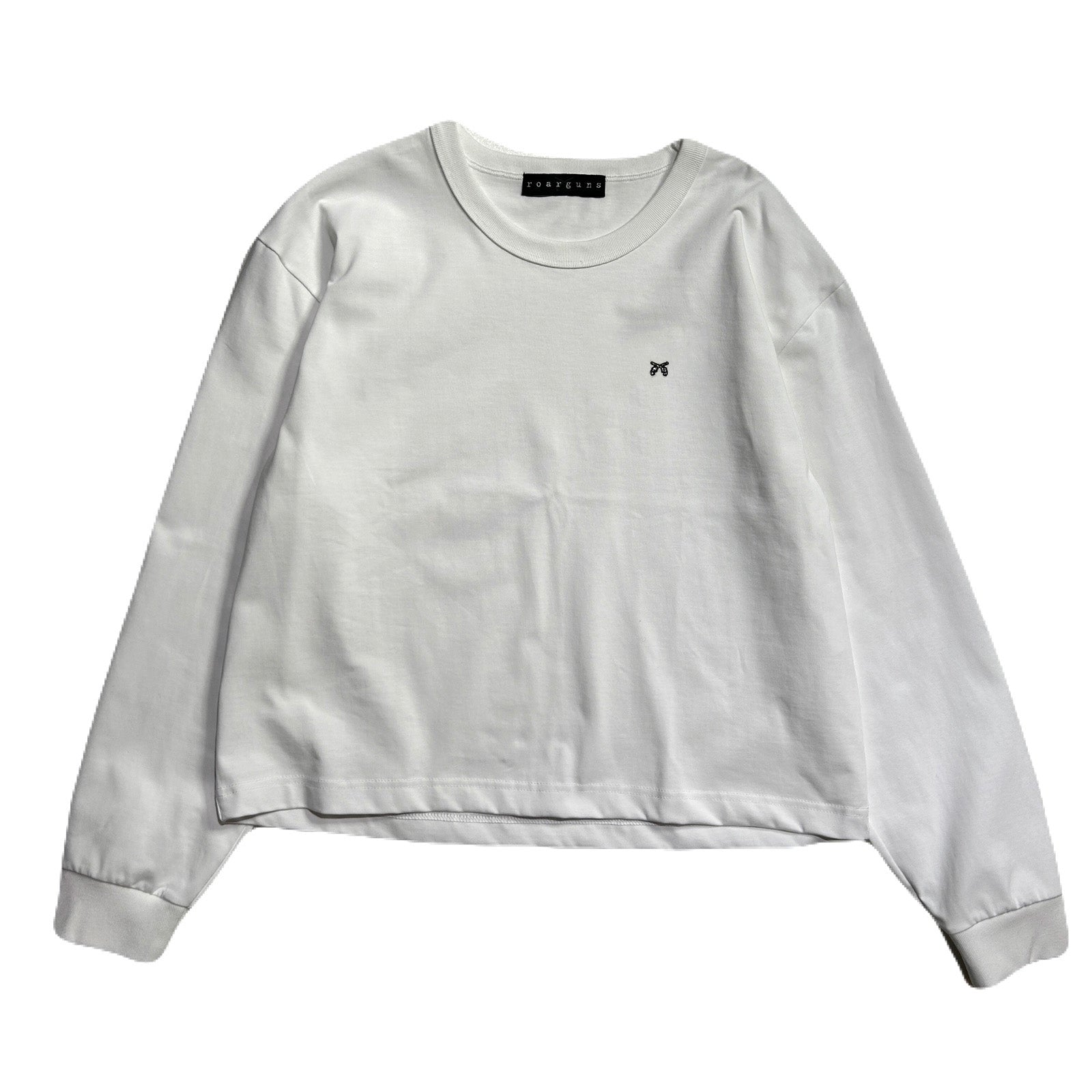 将图片加载到图库查看器，WOMEN MINI CROSSGUN LONG SLEEVE T / WHITE