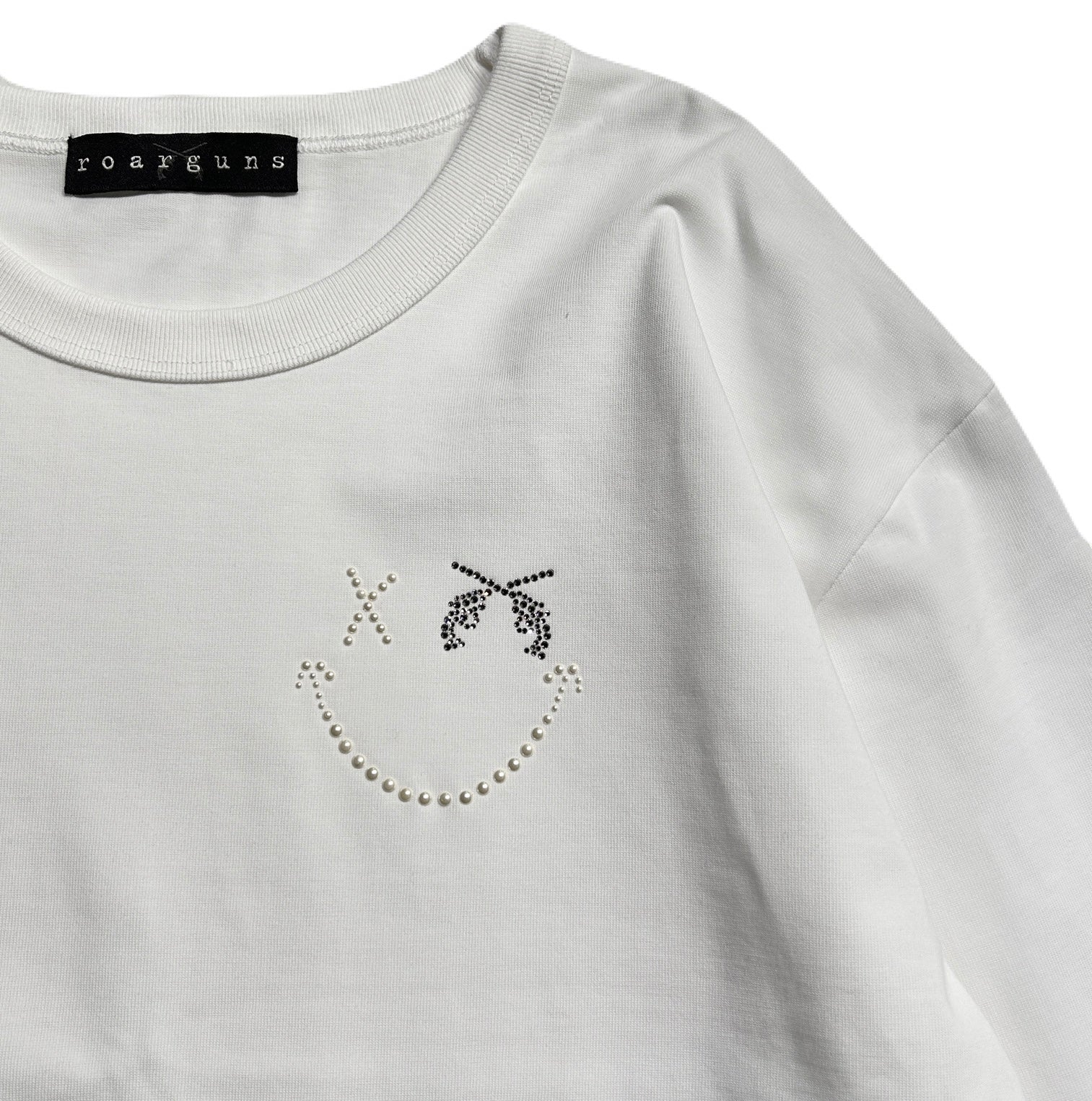 画像をギャラリービューアに読み込む, WOMEN SMILE CRYSTAL LONG SLEEVE T / WHITE