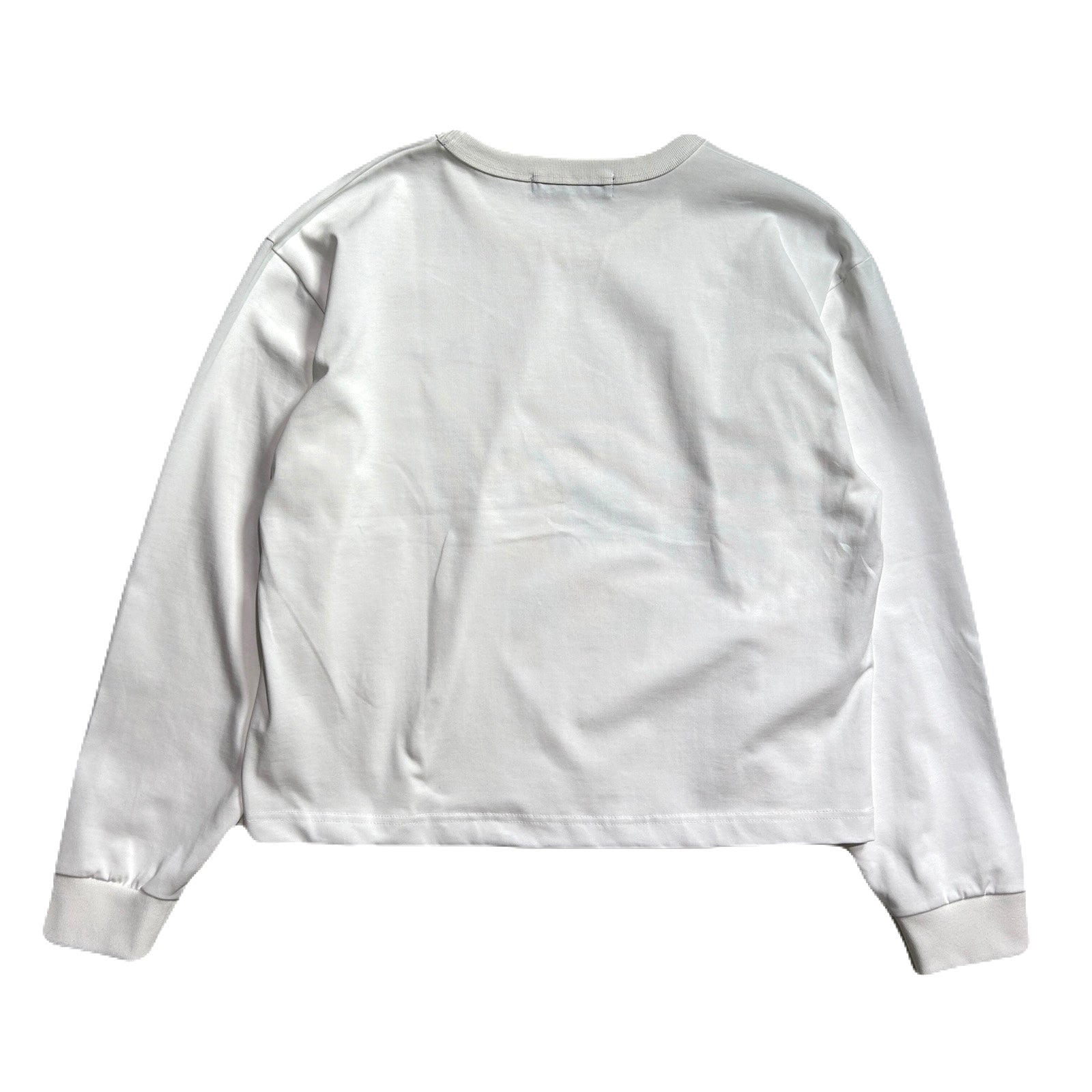 Load image into Gallery viewer, WOMEN SMILE CRYSTAL LONG SLEEVE T / WHITE