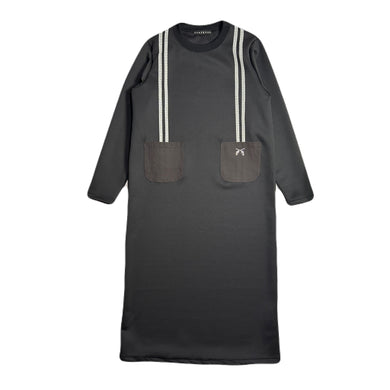 WOMEN CARDBORD JERSEY DRESS / BLACK