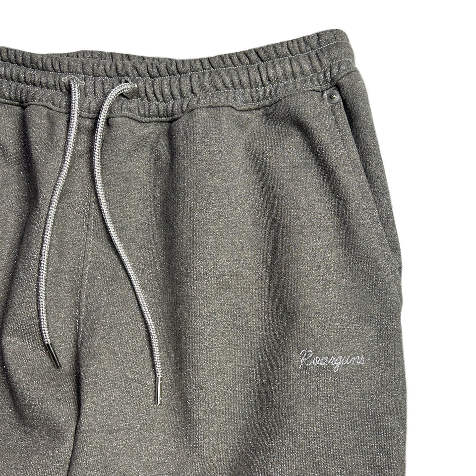 Load image into Gallery viewer, LAME FLEECY SWEAT PANTS / SILVER