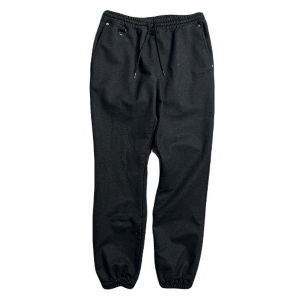 LAME FLEECY SWEAT PANTS / BLACK