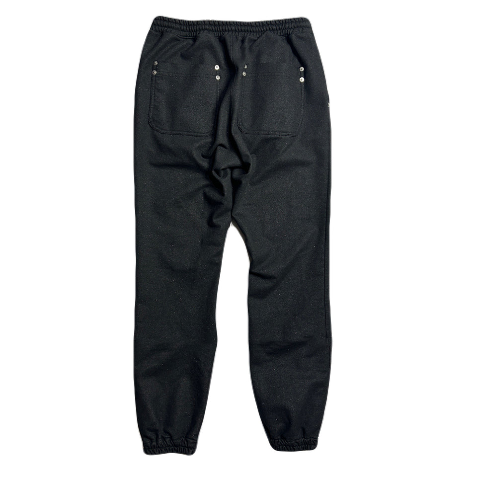 Load image into Gallery viewer, LAME FLEECY SWEAT PANTS / BLACK