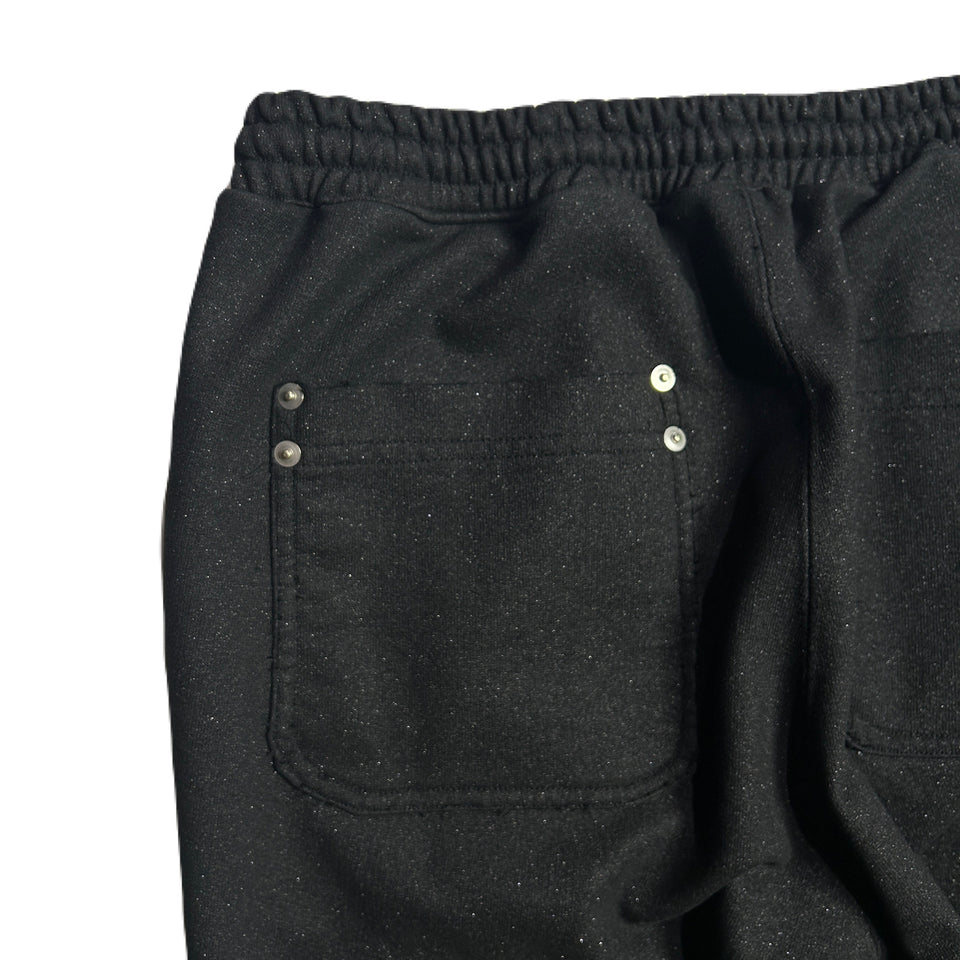 Load image into Gallery viewer, LAME FLEECY SWEAT PANTS / BLACK