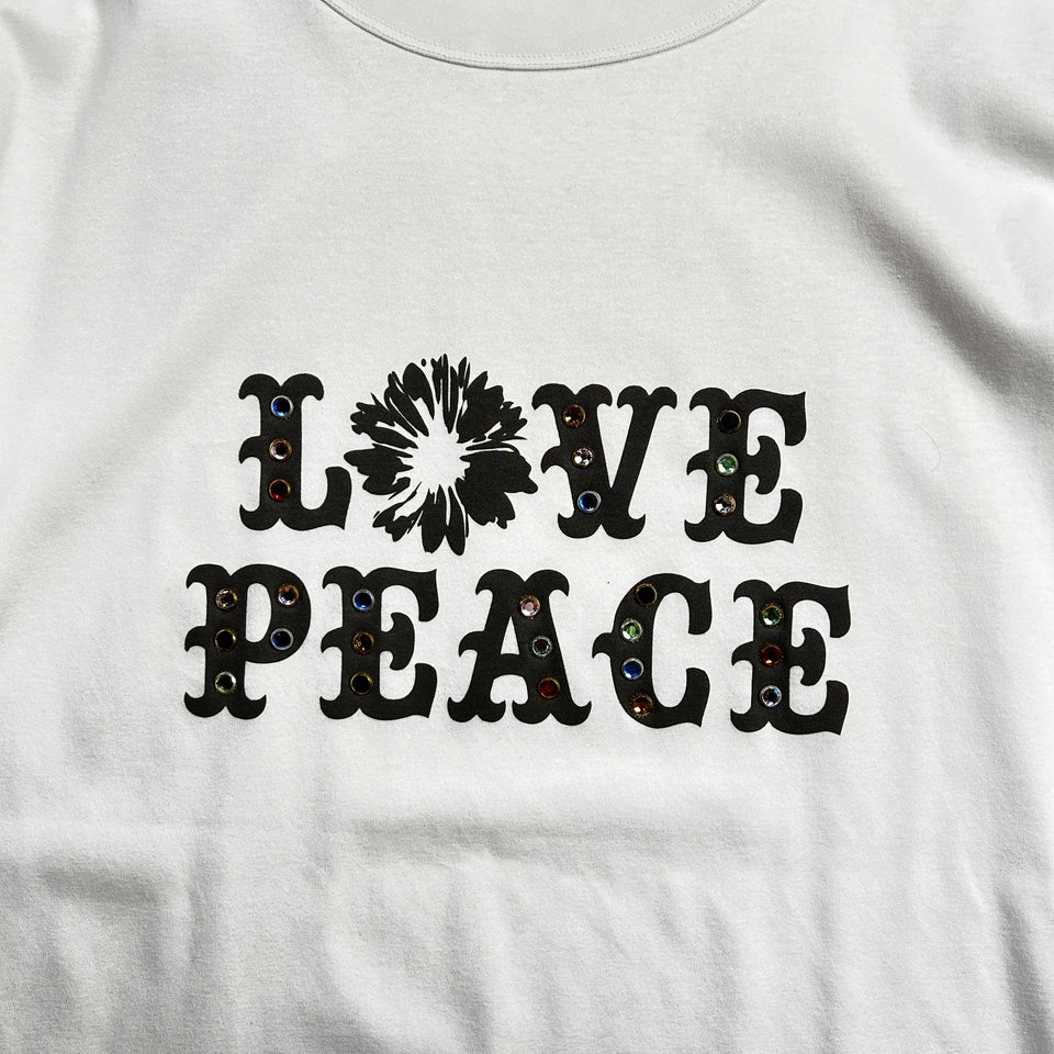 将图片加载到图库查看器，LOVE PEACE HOTFIX T-SHIRT / WHITE