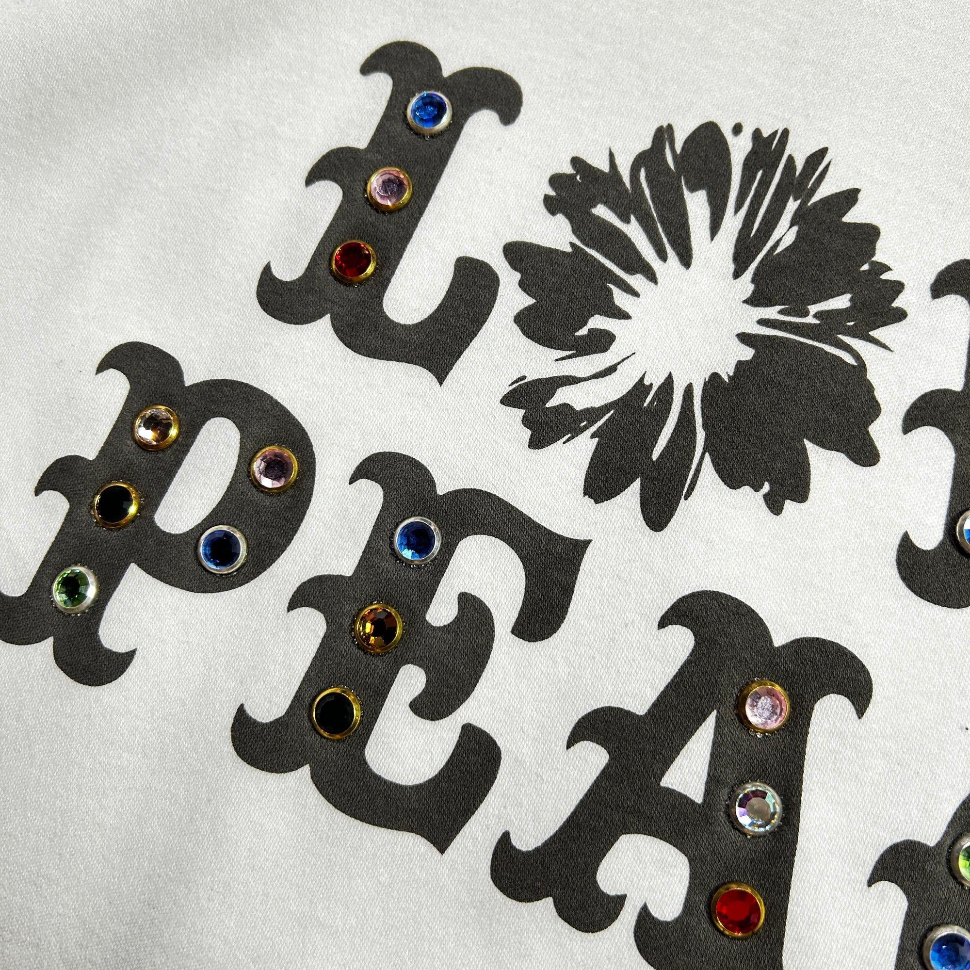 将图片加载到图库查看器，LOVE PEACE HOTFIX T-SHIRT / WHITE