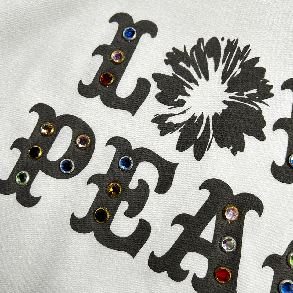 将图片加载到图库查看器，LOVE PEACE HOTFIX T-SHIRT / WHITE