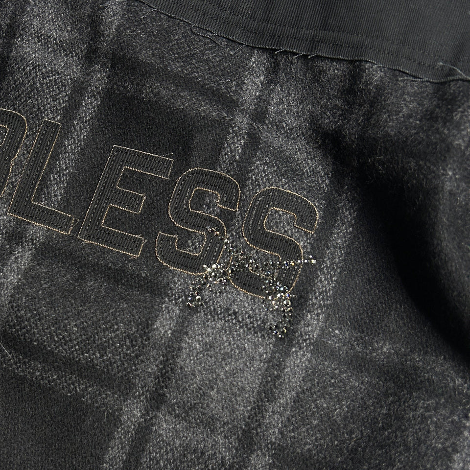 将图片加载到图库查看器，GOD BLESS FLANNEL CHECK SHIRT / BLACK