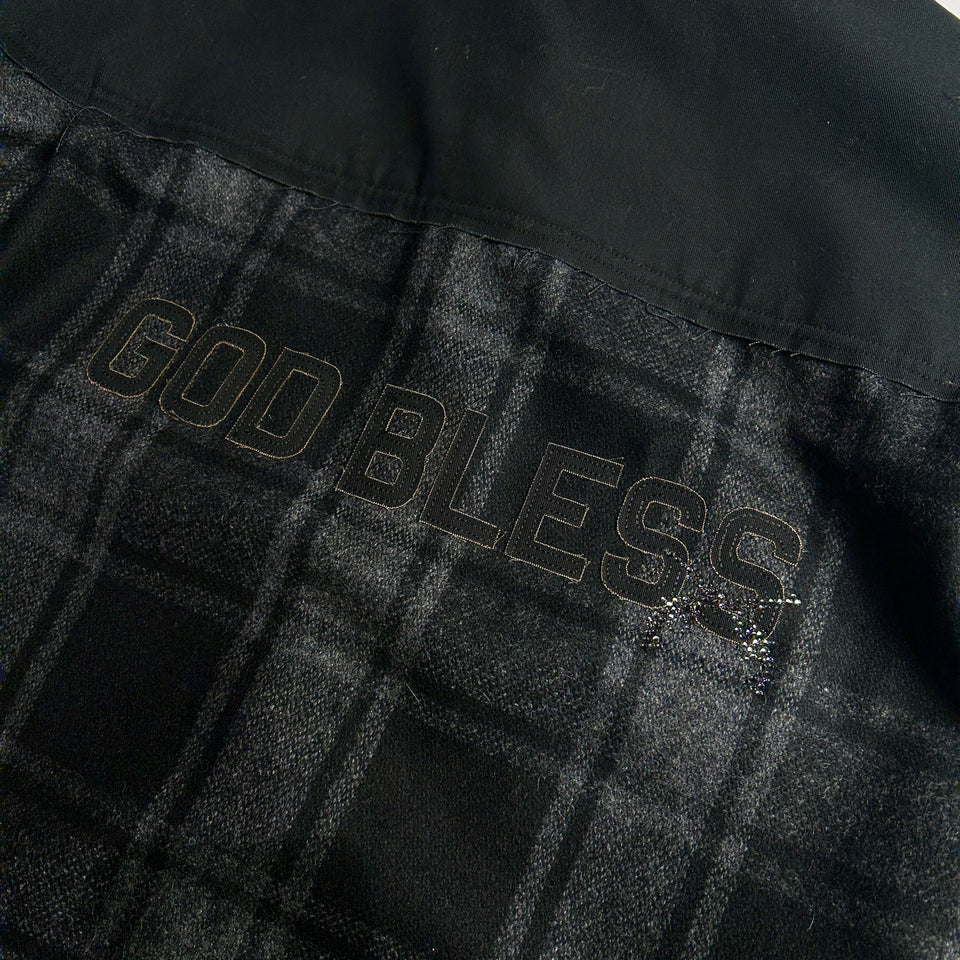 将图片加载到图库查看器，GOD BLESS FLANNEL CHECK SHIRT / BLACK