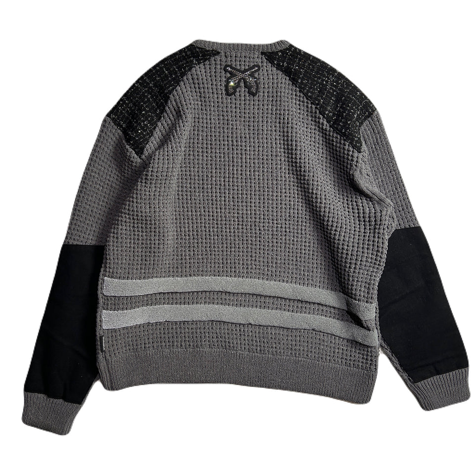 将图片加载到图库查看器，7GG WAFFLE COMMAND SWEATER / GRAY