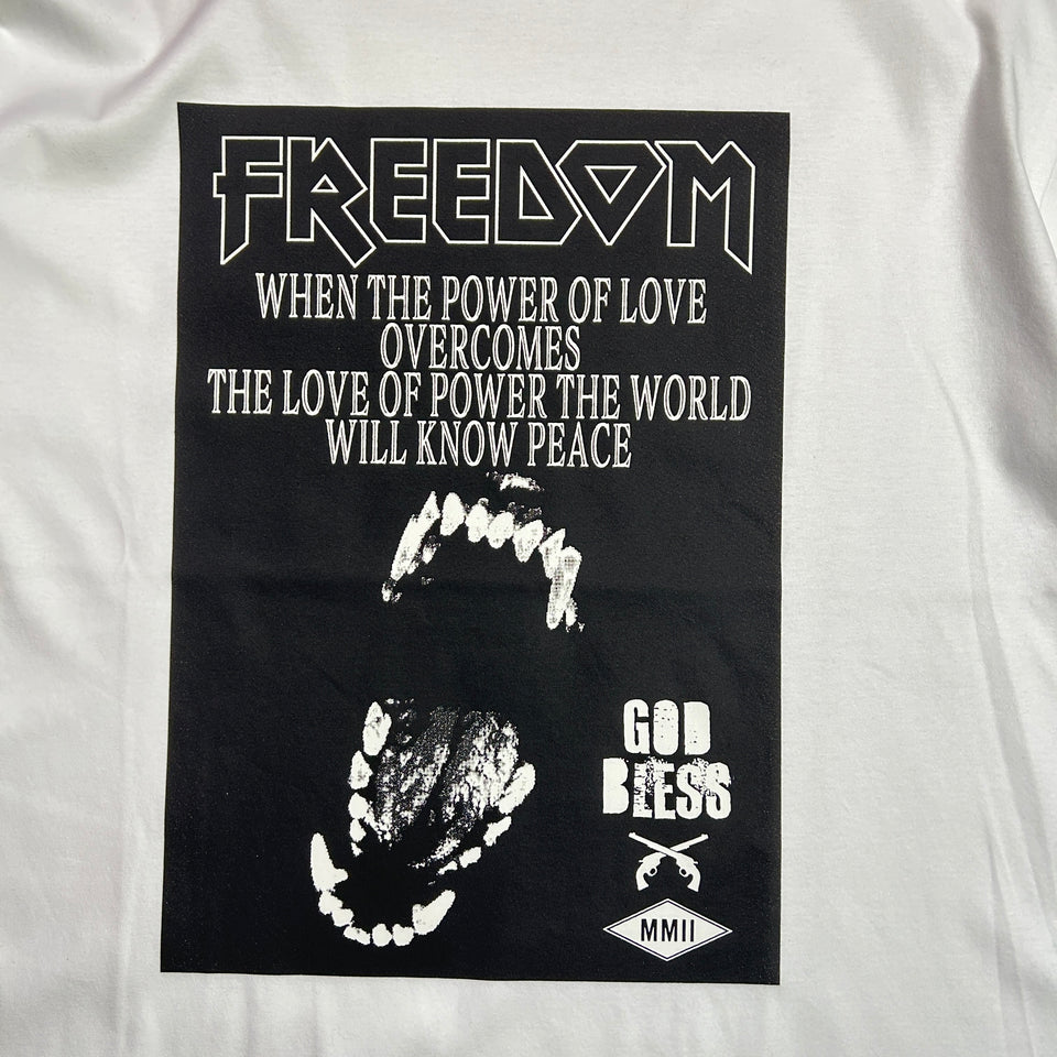 将图片加载到图库查看器，FREEDOM ROAR T-SHIRT / WHITE