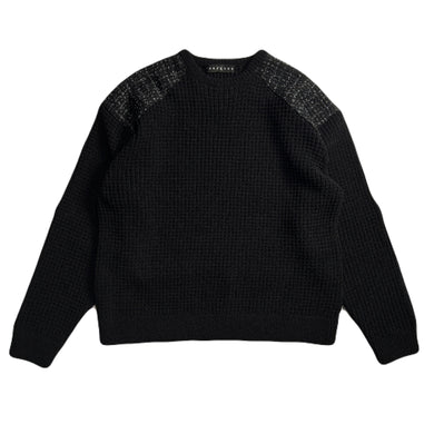 7GG WAFFLE COMMAND SWEATER / BLACK