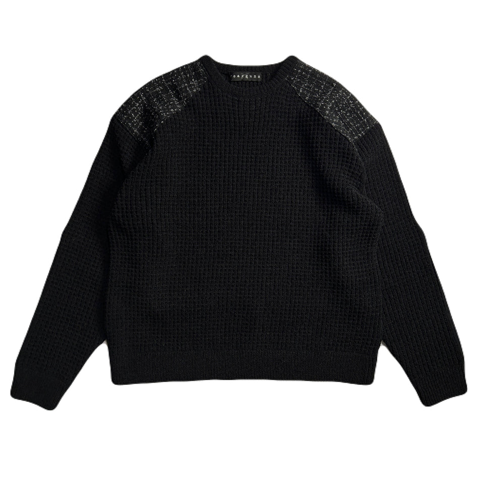 Load image into Gallery viewer, 7GG WAFFLE COMMAND SWEATER / BLACK