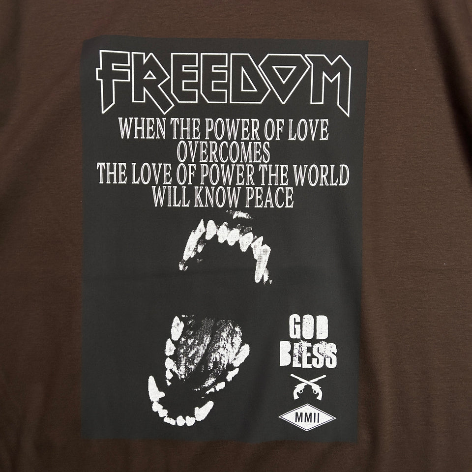 将图片加载到图库查看器，FREEDOM ROAR T-SHIRT / BROWN