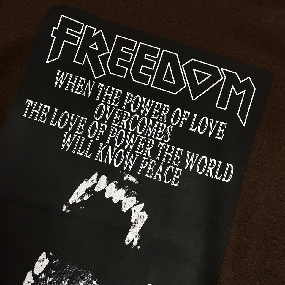 将图片加载到图库查看器，FREEDOM ROAR T-SHIRT / BROWN