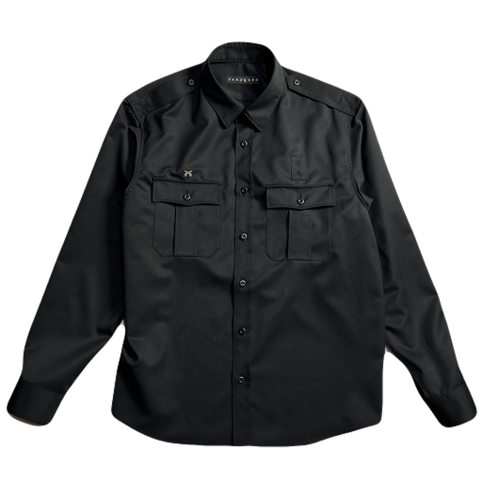 将图片加载到图库查看器，TWILL POLICE SHIRT / BLACK